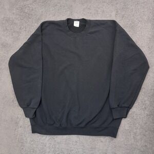 Vintage blank Black crewneck sweatshirt pullover size XL outerwear 00s